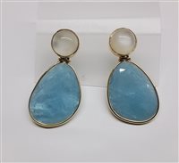 Ohrringe Soprana Gioielleria Dame in Gold Acquamarina 28.1 Ct OG ACQUAMARINA ADULARIA - OG ACQUAMARINA ADULARIA
